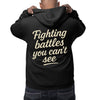Brave Threads | FIGHTING BATTLES | Men's Full Zip Hoodie | Good Game Apparel