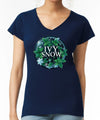 Ivy Snow | GREEN ICE | Women's V-Neck T-Shirt | Good Game Apparel