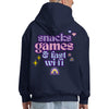 The Artful Sunshine | SNACKS & FAST WI-FI | Heavy Hoodie | Good Game Apparel